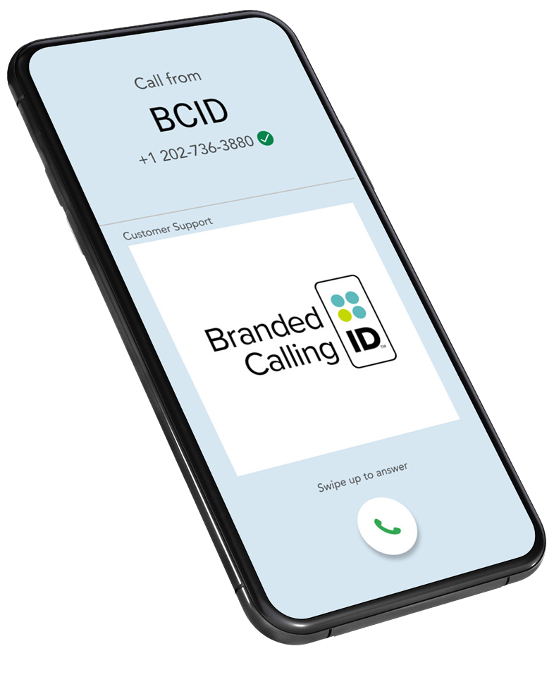 Phone displaying a verified Branded Calling ID call